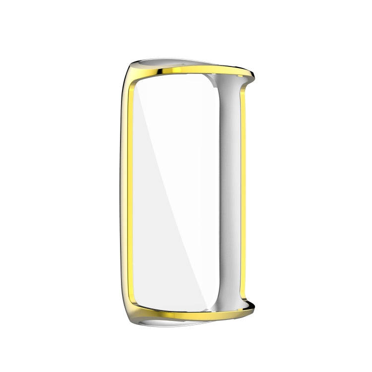 For Fitbit Luxe Full Coverage TPU Electroplating Protective Case Cover(Gold)