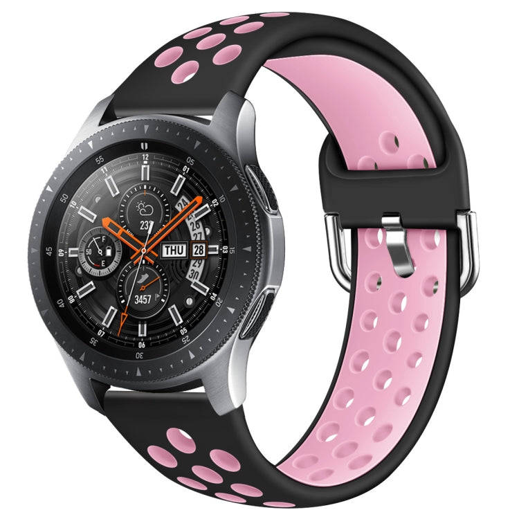 For Galaxy Watch 46 / S3 / Huawei Watch GT 1 / 2 22mm Smart Watch Silicone Double Color Watch Ban...