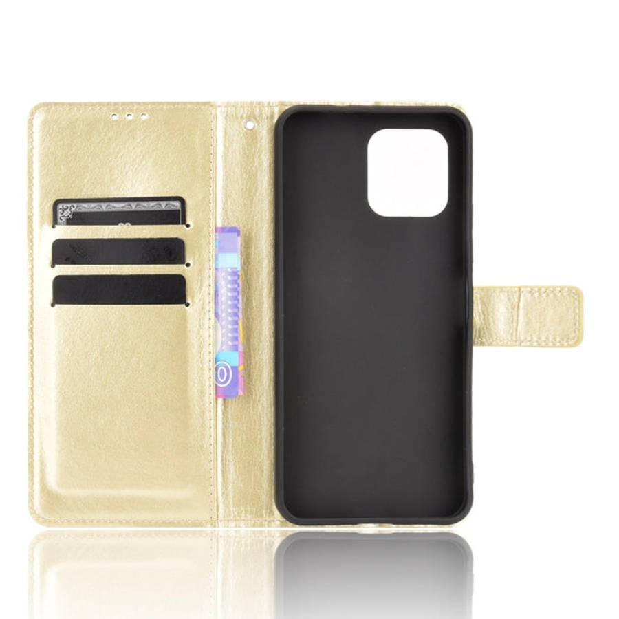 For Oukitel C21 Pro Crazy Horse Texture Horizontal Flip Leather Case with Holder & Card Slots & L...