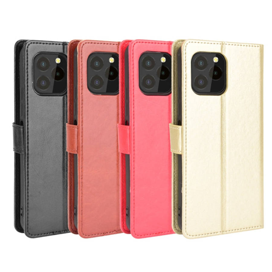 For Oukitel C21 Pro Crazy Horse Texture Horizontal Flip Leather Case with Holder & Card Slots & L...