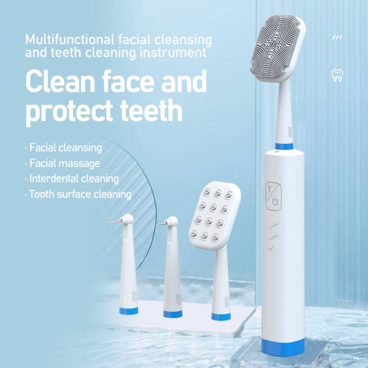 LSHOW YJK108 Multi-function Facial Cleansingand Teeth Cleaning Instrument with LED Auxiliary Ligh...