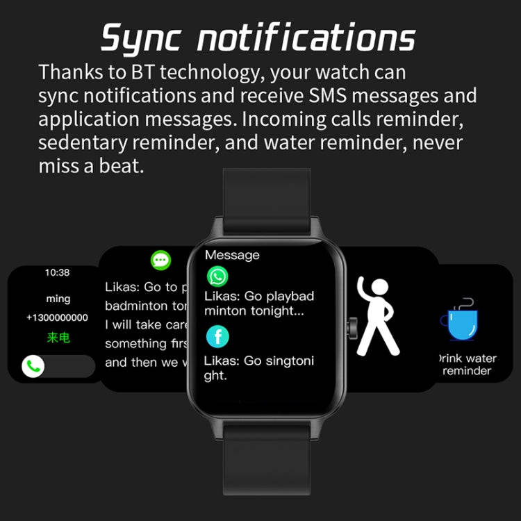 MX7 1.69 inch IPS Touch Screen IP68 Waterproof Smart Watch, Support Sleep Monitoring / Heart Rate...