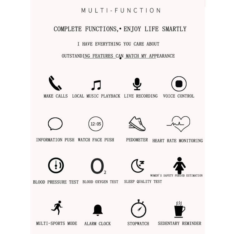 Z73 1.09 inch Touch Screen Smart Bracelet, Support Sleep Monitoring / Heart Rate Monitoring / Voi...