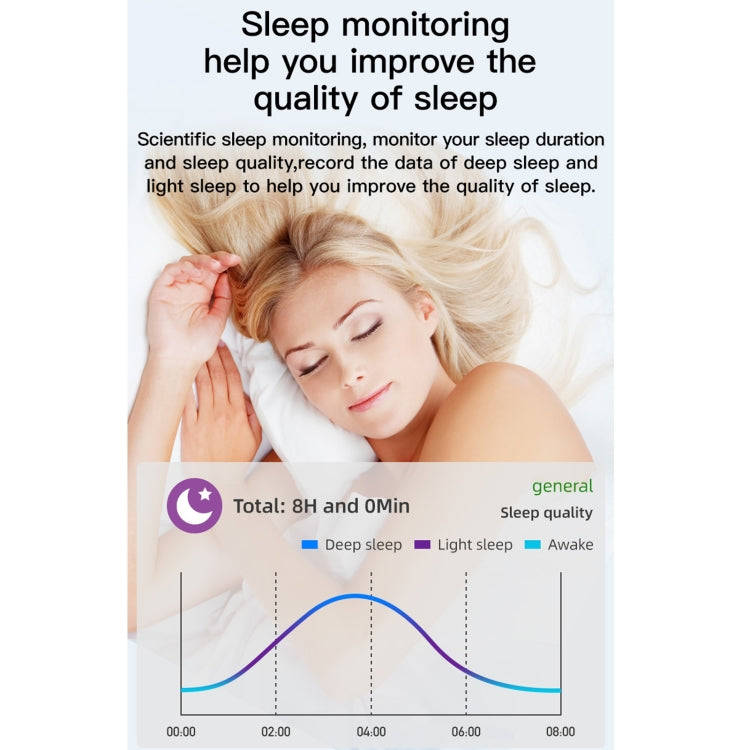 T500 1.44 inch TFT Touch Screen Smart Watch, Support Sleep Monitoring / Heart Rate Monitoring / B...