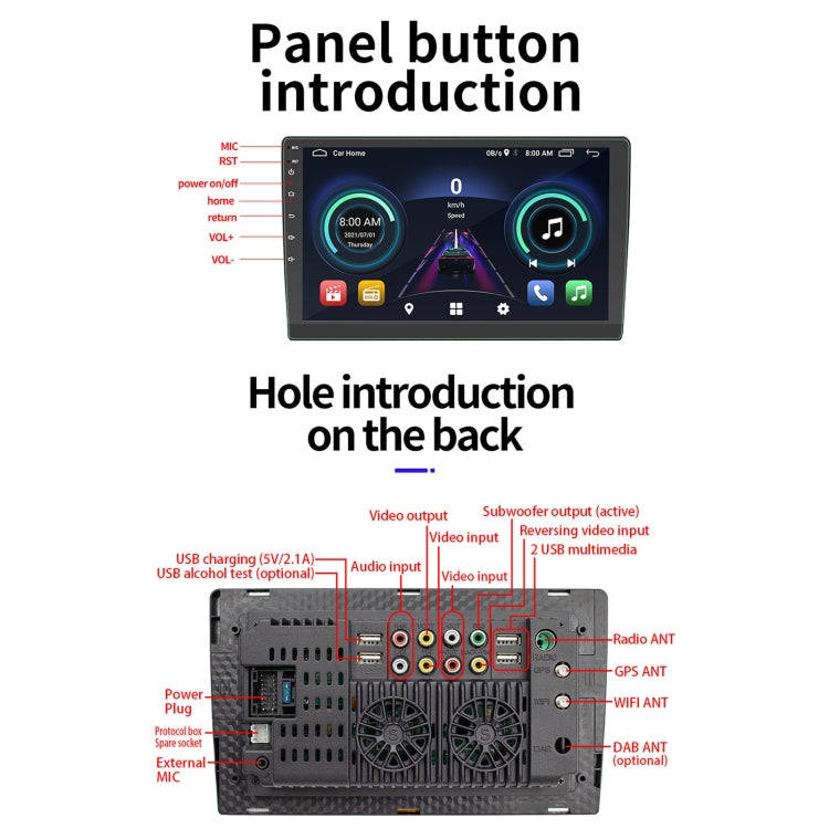 S-9090 9 inch HD Screen Car Android Player GPS Navigation Bluetooth Touch Radio, Support Mirror L...