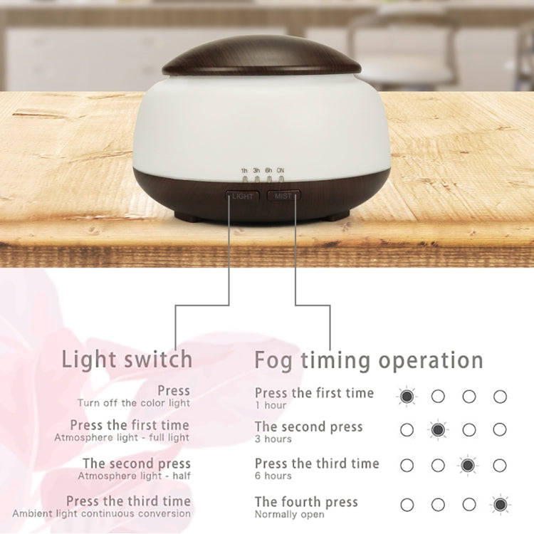 Wood Grain Humidifier Air Purifier Ultrasonic Atomization Household Aromatherapy Machine with Col...