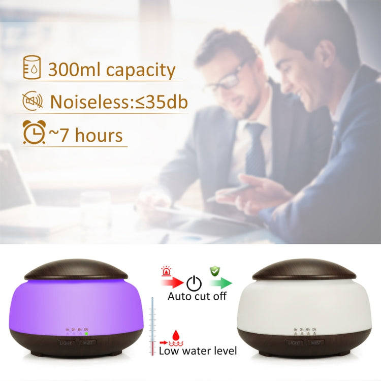 Wood Grain Humidifier Air Purifier Ultrasonic Atomization Household Aromatherapy Machine with Col...