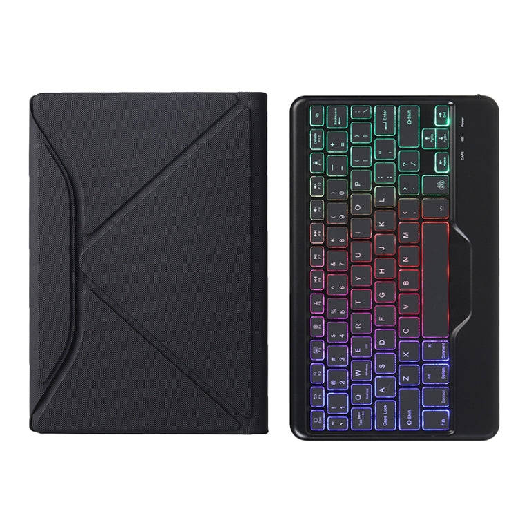 BA08S Backlight Diamond Texture Bluetooth Keyboard Leather Case with Triangle Back Support For Sa...