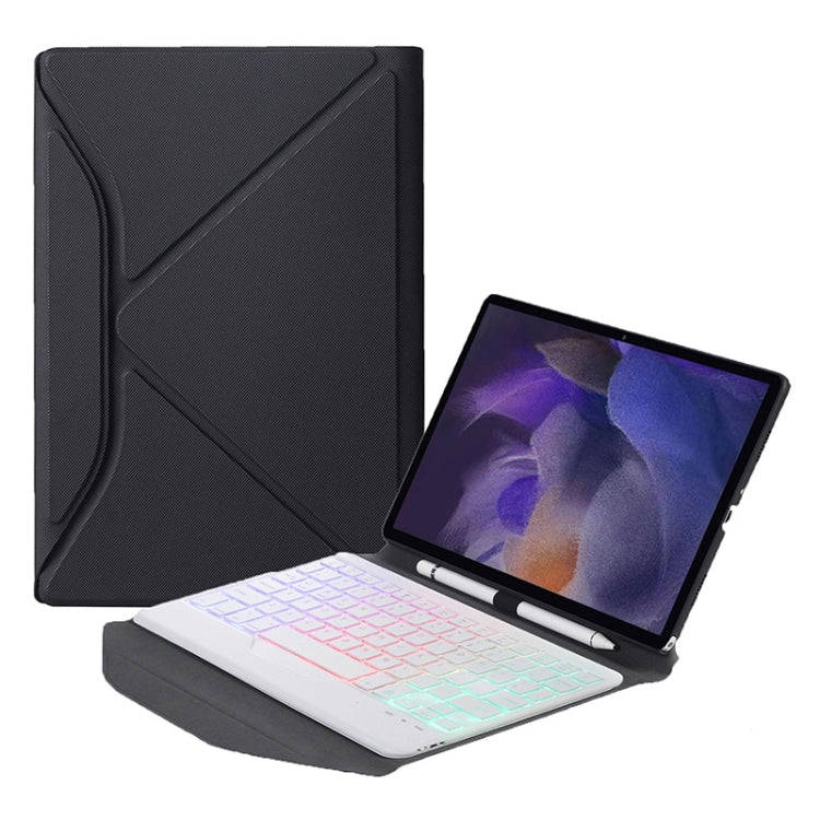 BA08S Backlight Diamond Texture Bluetooth Keyboard Leather Case with Triangle Back Support For Sa...