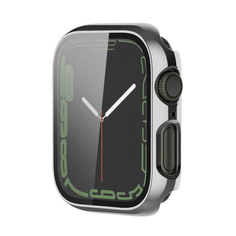 Electroplating Shockproof PC Protective Case with Tempered Glass Film For Apple Watch Series 9 / ...