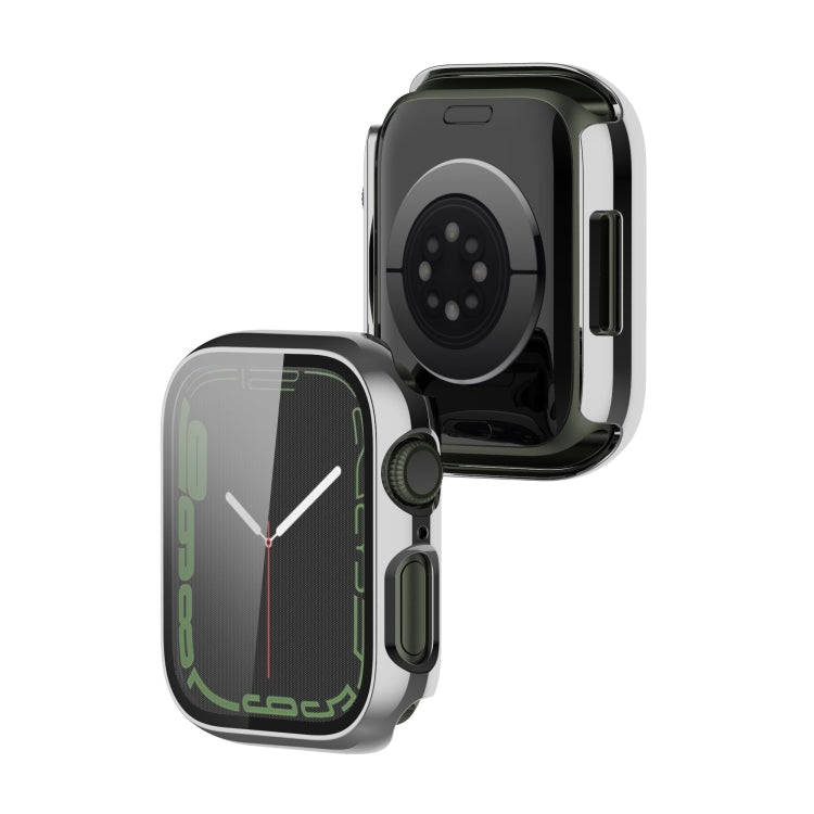 Electroplating Shockproof PC Protective Case with Tempered Glass Film For Apple Watch Series 9 / ...
