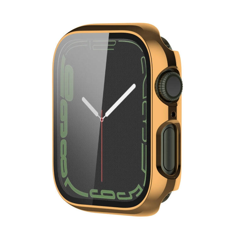 Electroplating Shockproof PC Protective Case with Tempered Glass Film For Apple Watch Series 9 / ...