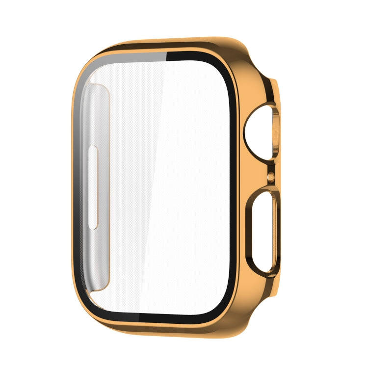 Electroplating Shockproof PC Protective Case with Tempered Glass Film For Apple Watch Series 9 / ...