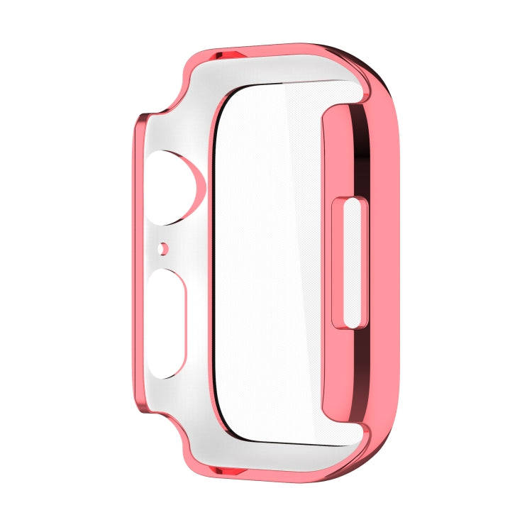 Electroplating Shockproof PC Protective Case with Tempered Glass Film For Apple Watch Series 9 / ...