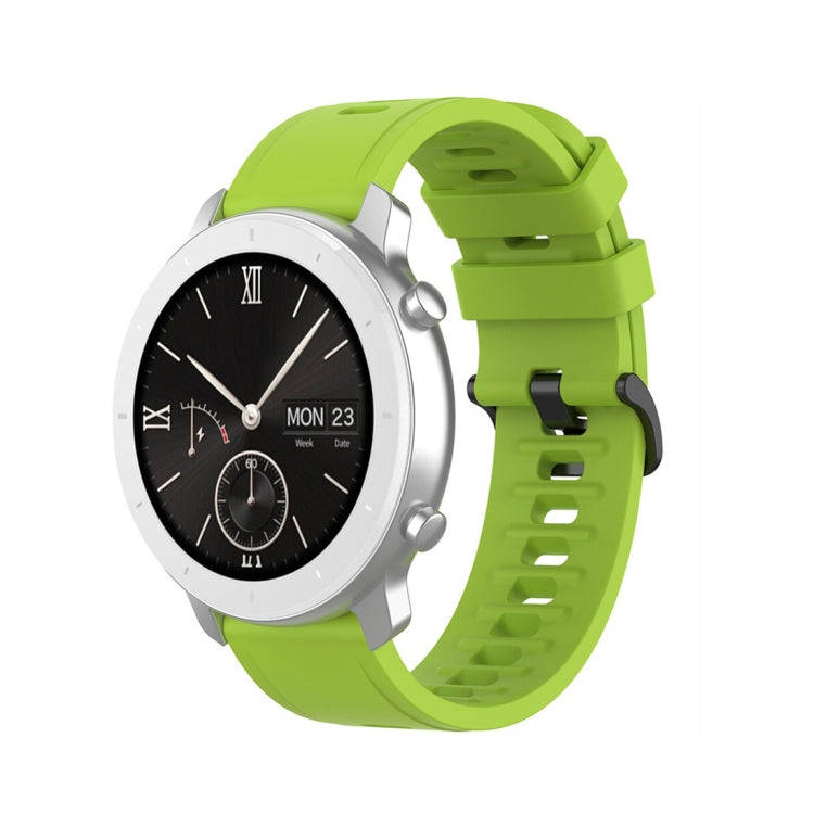 For Amazfit GTR Silicone Smart Watch Watch Band, Size:22mm(Green)
