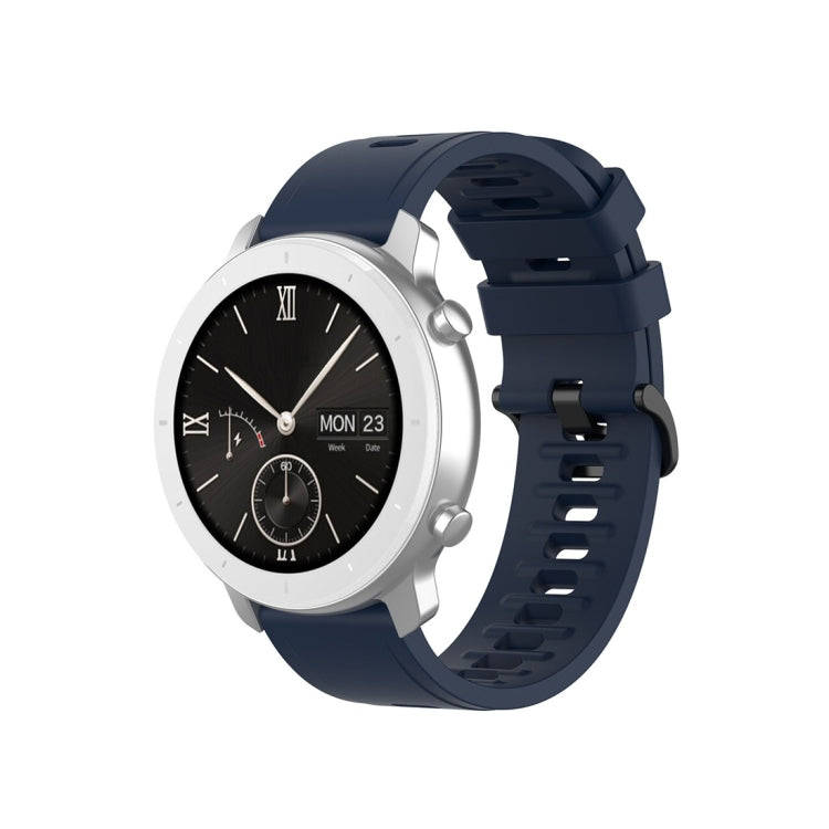 For Amazfit GTR Silicone Smart Watch Watch Band, Size:22mm(Dark Blue)