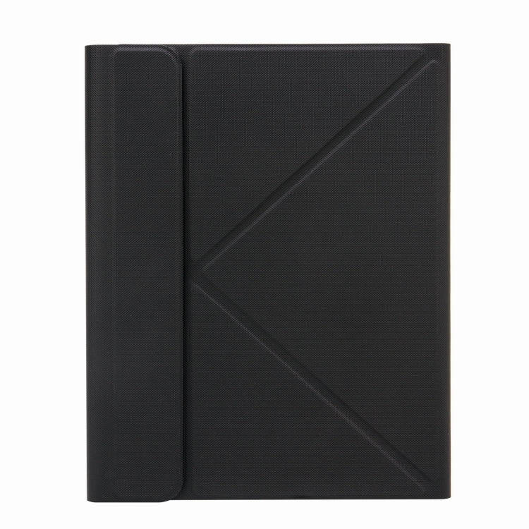 H-109S Monochrome Backlight Bluetooth Keyboard Leather Case with Rear Three-fold Holder For iPad ...