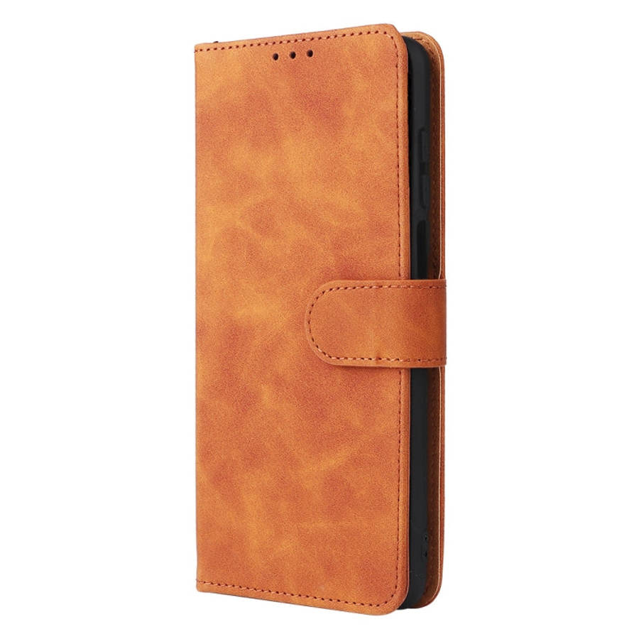 For UMIDIGI A11S Skin Feel Magnetic Buckle Leather Phone Case(Brown)