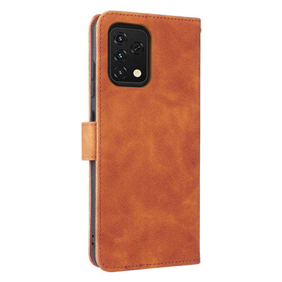 For UMIDIGI A11S Skin Feel Magnetic Buckle Leather Phone Case(Brown)