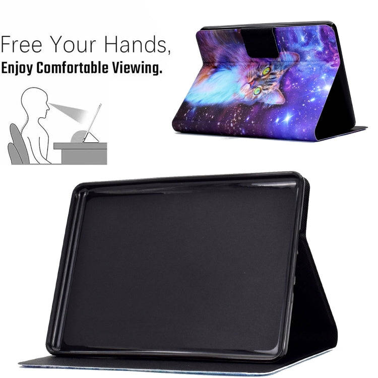 For Amazon Kindle Paperwhite 4 / 3 / 2 / 1 Electric Pressed TPU Leather Tablet Case(Star Cat)
