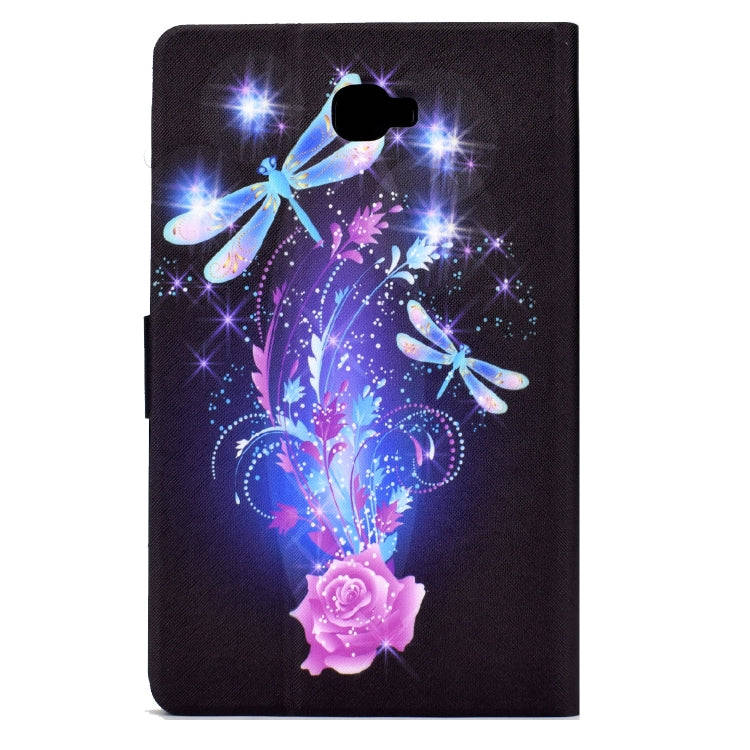 For Samsung Galaxy Tab A 10.1 2016 Electric Pressed TPU Leather Tablet Case(Butterfly)