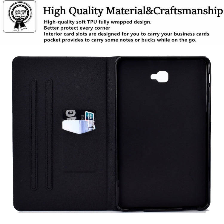 For Samsung Galaxy Tab A 10.1 2016 Electric Pressed TPU Leather Tablet Case(Butterfly)
