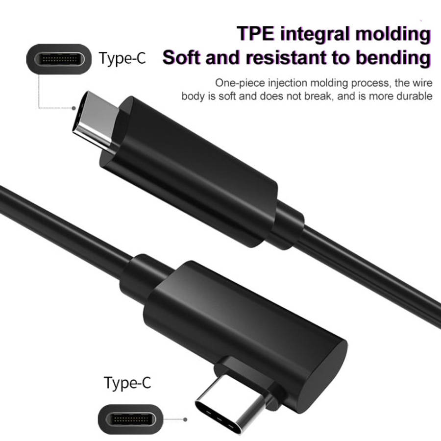 USB Male to USB 3.2 Gen1 Type-C Elbow VR Link Cable For Quest 1 / 2, Cable Length:4m(Black)