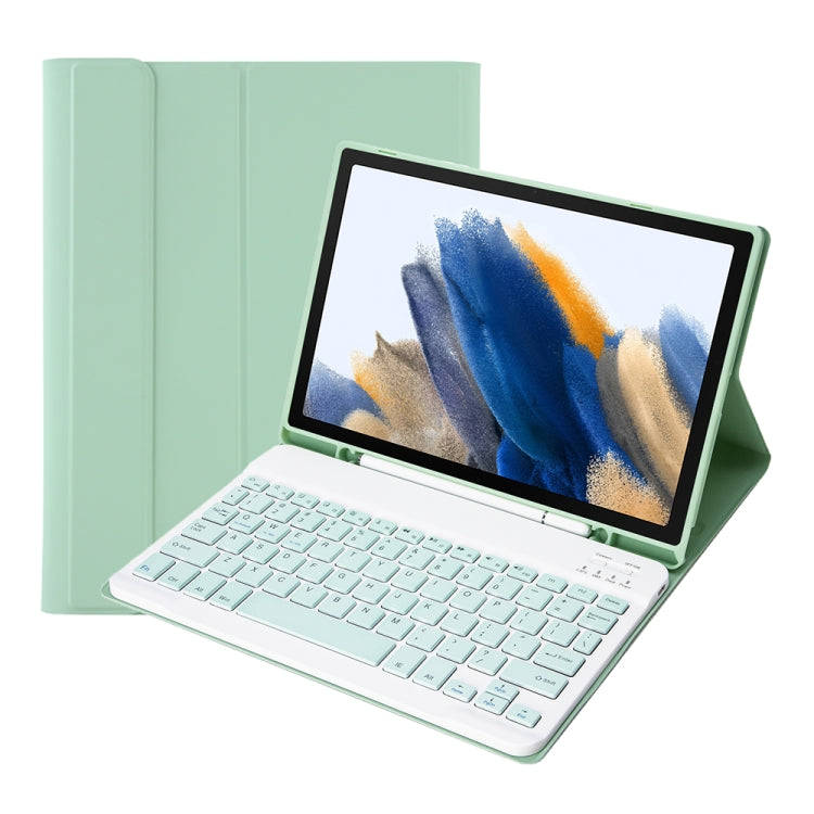 A08B Candy Color Bluetooth Keyboard Leather Case with Pen Slot For Samsung Galaxy Tab A8 10.5 202...