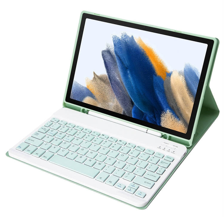 A08B Candy Color Bluetooth Keyboard Leather Case with Pen Slot For Samsung Galaxy Tab A8 10.5 202...