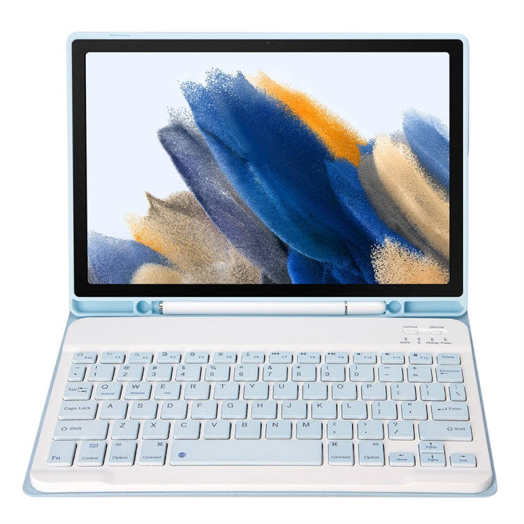 A08B Candy Color Bluetooth Keyboard Leather Case with Pen Slot For Samsung Galaxy Tab A8 10.5 202...