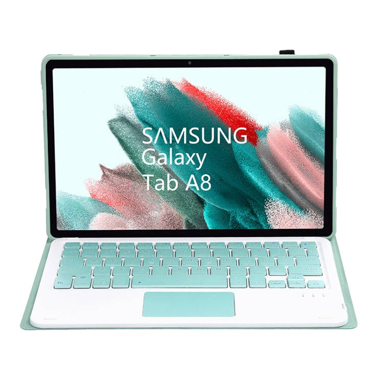 A08-A Candy Color Bluetooth Keyboard Leather Case with Touchpad For Samsung Galaxy Tab A8 2021 SM...