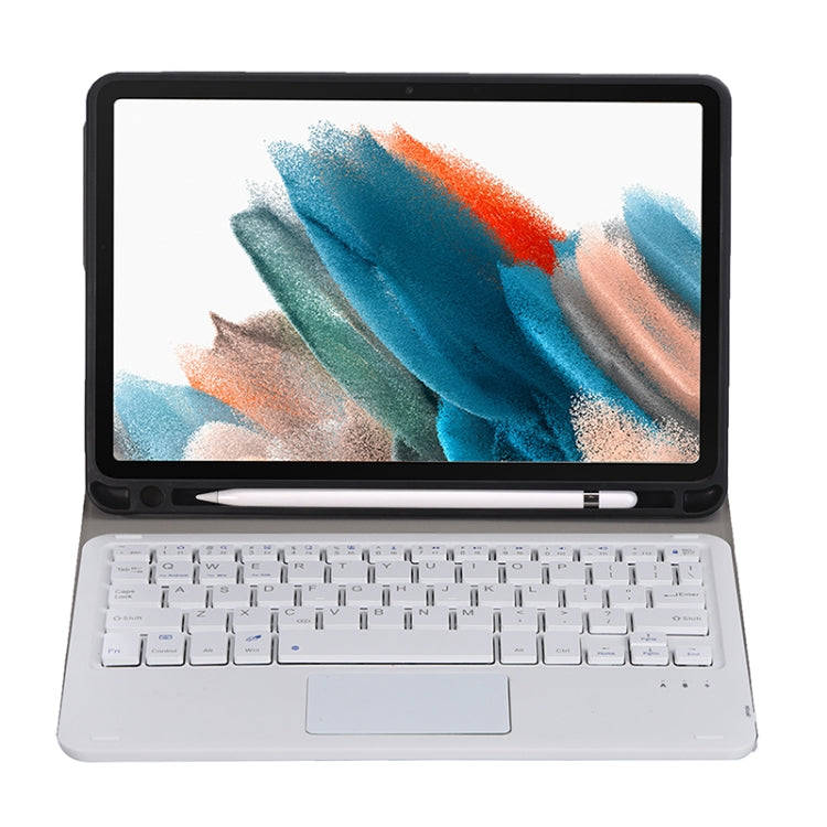 A08B-A Bluetooth Keyboard Leather Case with Pen Slot & Touchpad For Samsung Galaxy Tab A8 2021 SM...