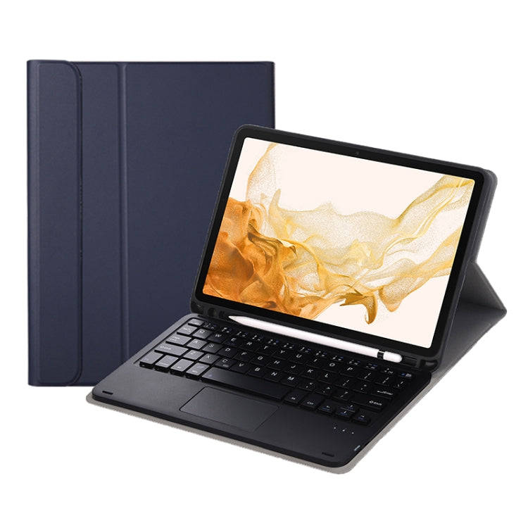 A700B-A Bluetooth Keyboard Leather Case with Pen Slot & Touchpad For Samsung Galaxy Tab S8 11 inc...