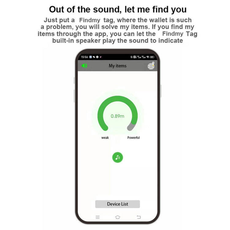 Findmy Tag Square Smart Bluetooth Anti- lost Alarm Locator Tracker(White)