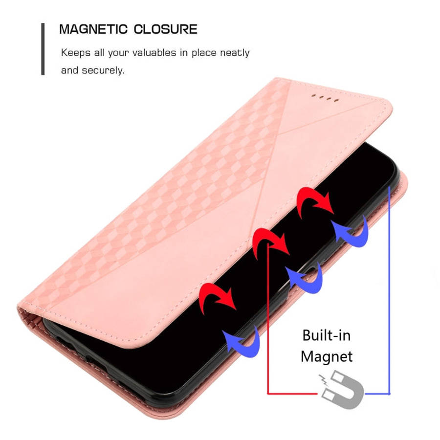 For Tecno Camon 17P / 17 Pro Diamond Splicing Skin Feel Magnetic Leather Phone Case(Rose Gold)