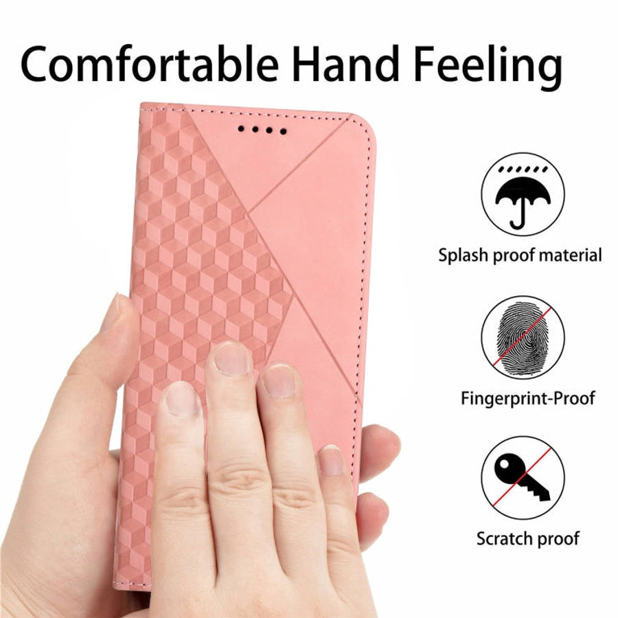 For Tecno Camon 17P / 17 Pro Diamond Splicing Skin Feel Magnetic Leather Phone Case(Rose Gold)
