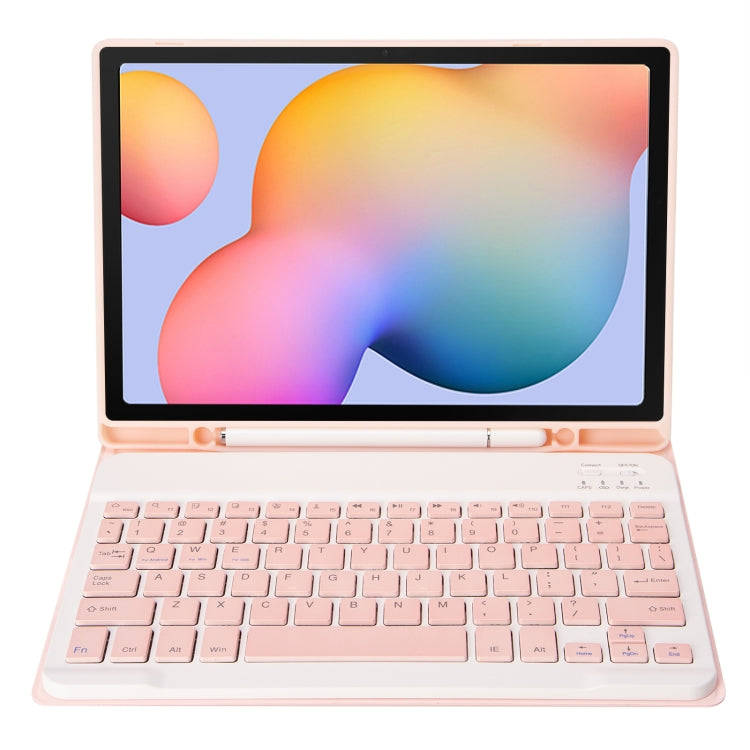 A610B Candy Color Bluetooth Keyboard Leather Case with Pen Slot For Samsung Galaxy Tab S6 Lite 10...