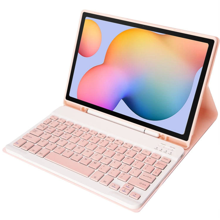 A610B Candy Color Bluetooth Keyboard Leather Case with Pen Slot For Samsung Galaxy Tab S6 Lite 10...