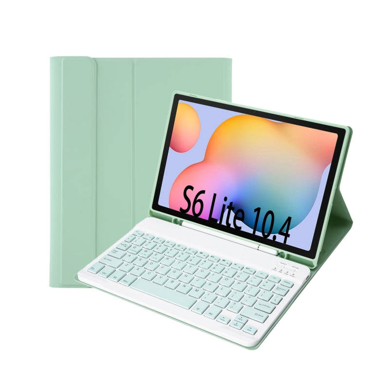 A610B Candy Color Bluetooth Keyboard Leather Case with Pen Slot For Samsung Galaxy Tab S6 Lite 10...