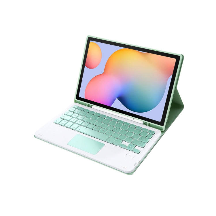 A610B-A Candy Color Bluetooth Keyboard Leather Case with Pen Slot & Touchpad For Samsung Galaxy T...
