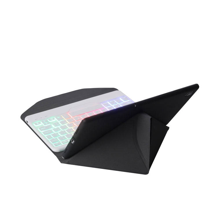 B0N5S Backlight Diamond Texture Bluetooth Keyboard Leather Case with Triangle Back Support For Xi...