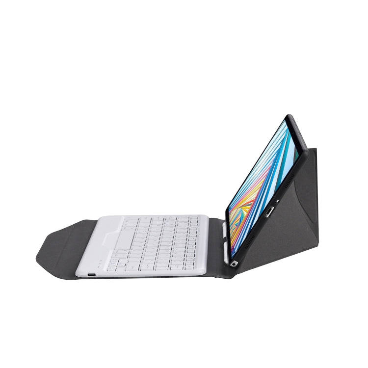 BM20 Diamond Texture Bluetooth Keyboard Leather Case with Triangle Back Support For Lenovo M10 Pl...