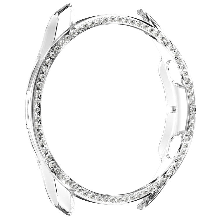 For Samsung Galaxy Watch 3 41mm Single Row Diamond PC Watch Case(Transparent)