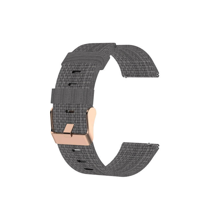 For Garmin Vivoactive 3 Nylon Watch Band(Dark Gray)