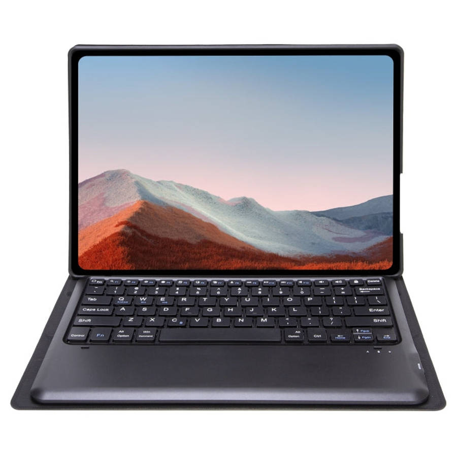 SF128 Tree Texture Bluetooth Keyboard Leather Tablet Case For Microsoft Surface Pro 8(Black)