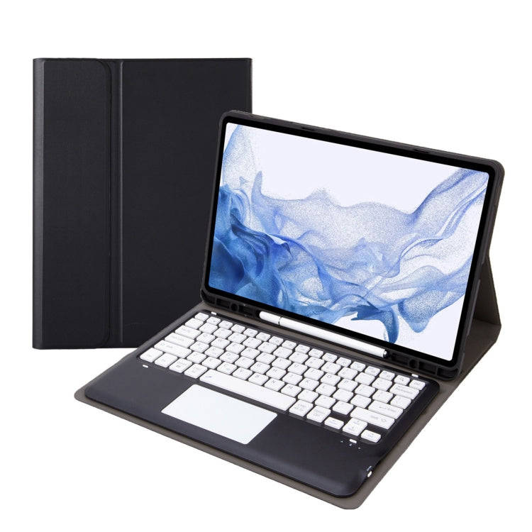 T800B-A Touch Pad Detachable Bluetooth Keyboard Leather Tablet Case For Samsung Galaxy Tab S8+/S7...