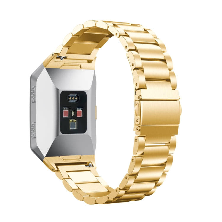 For FITBIT Ionic Stainless Steel Watch Band(Golden)