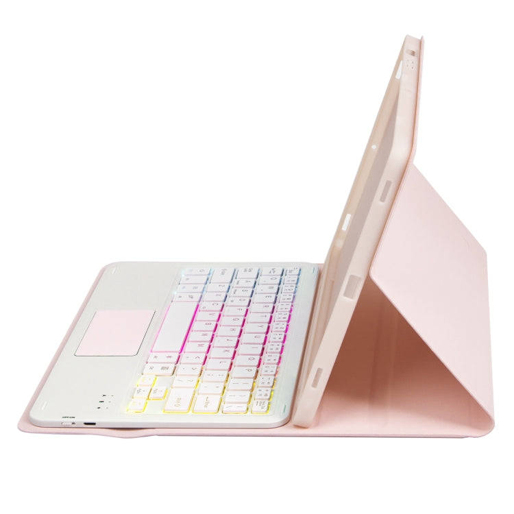 For Samsung Galaxy Tab S8 / S7 A700B-AS Candy Color Backlight Bluetooth Keyboard Leather Tablet C...