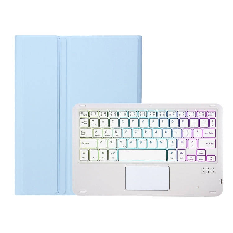 For Samsung Galaxy Tab S8 / S7 A700B-AS Candy Color Backlight Bluetooth Keyboard Leather Tablet C...