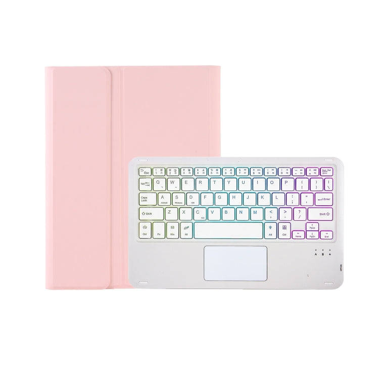 For Samsung Galaxy Tab A8 10.5 (2021) A08B-AS Candy Color Backlight Bluetooth Keyboard Leather Ta...